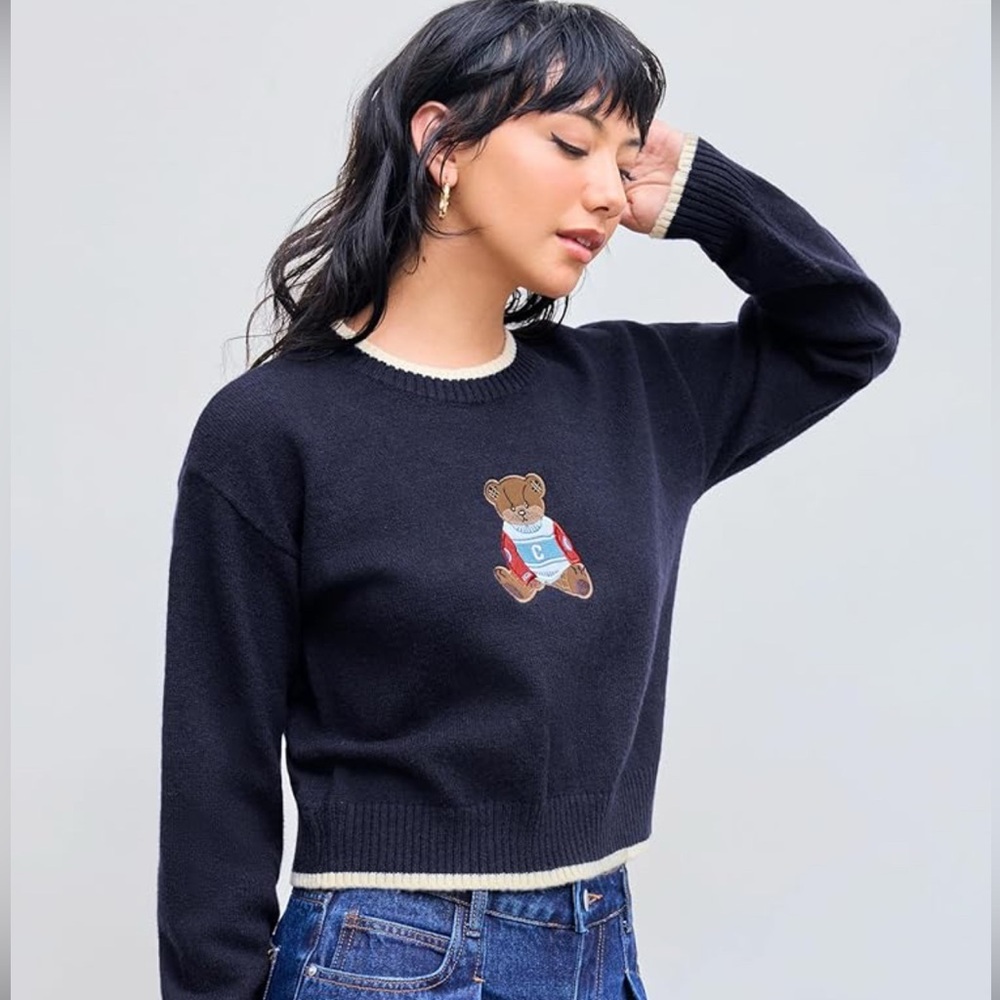 Cider Blue Crewneck Sweater with Classic Design